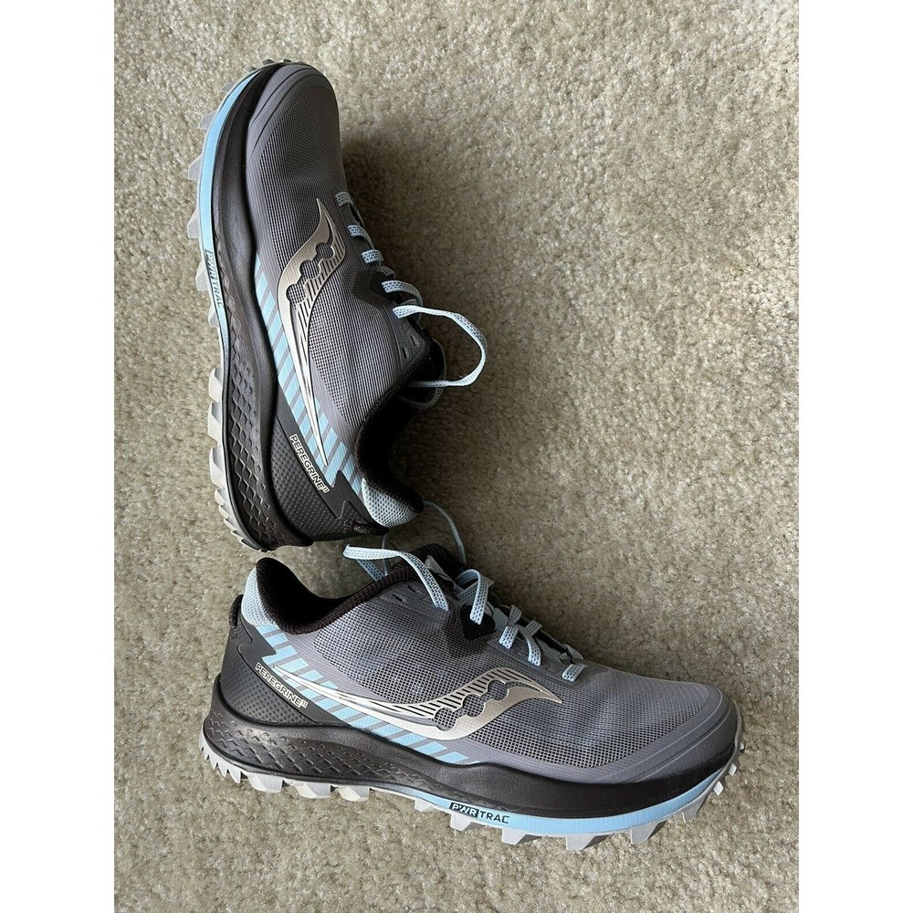 Saucony Peregrine 11 Women’s Size 8.5 W Wide Zinc/Sky/Loom Trail Running Shoes